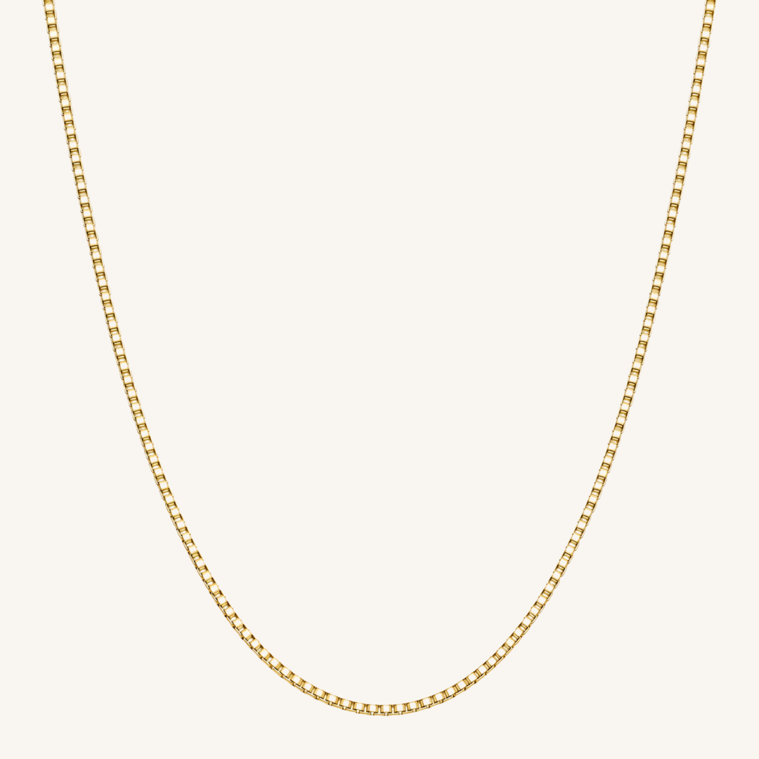 Box Necklace Gold