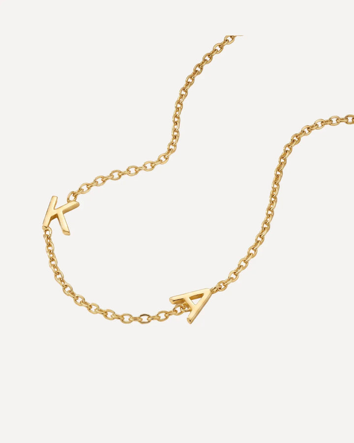 Penelope Sideways Initial Necklace Chic