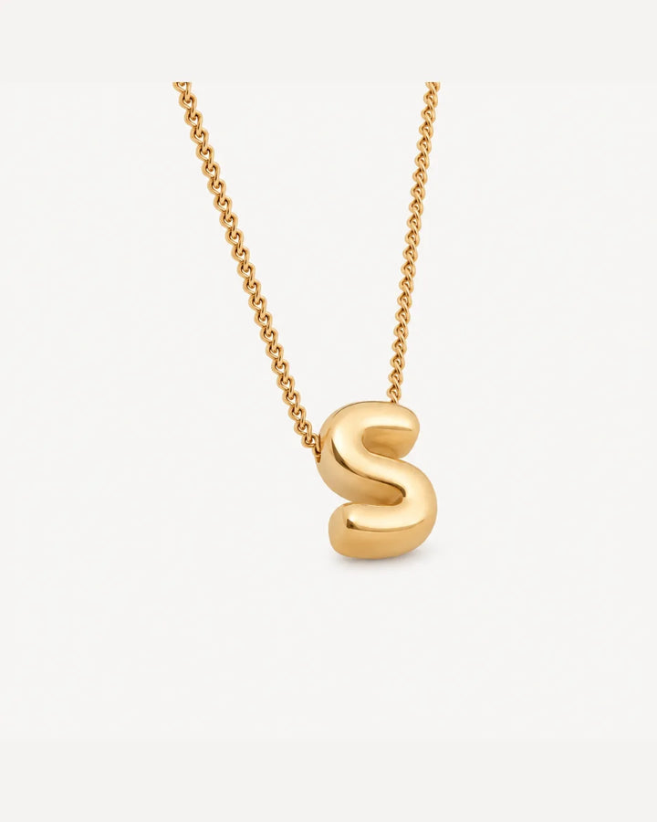 Emma Bubble Initial Charm Necklace