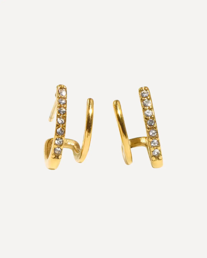 Lucia Double Hoop Earrings Sleek