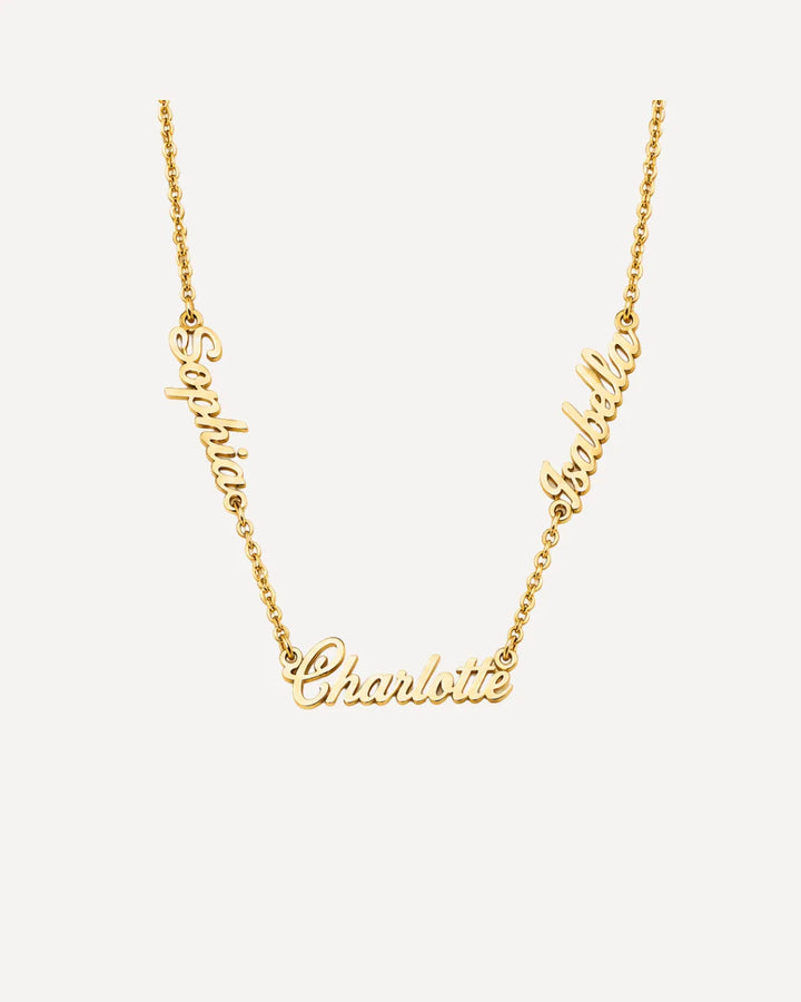 Ava Multiple Name Necklace with Custom Names
