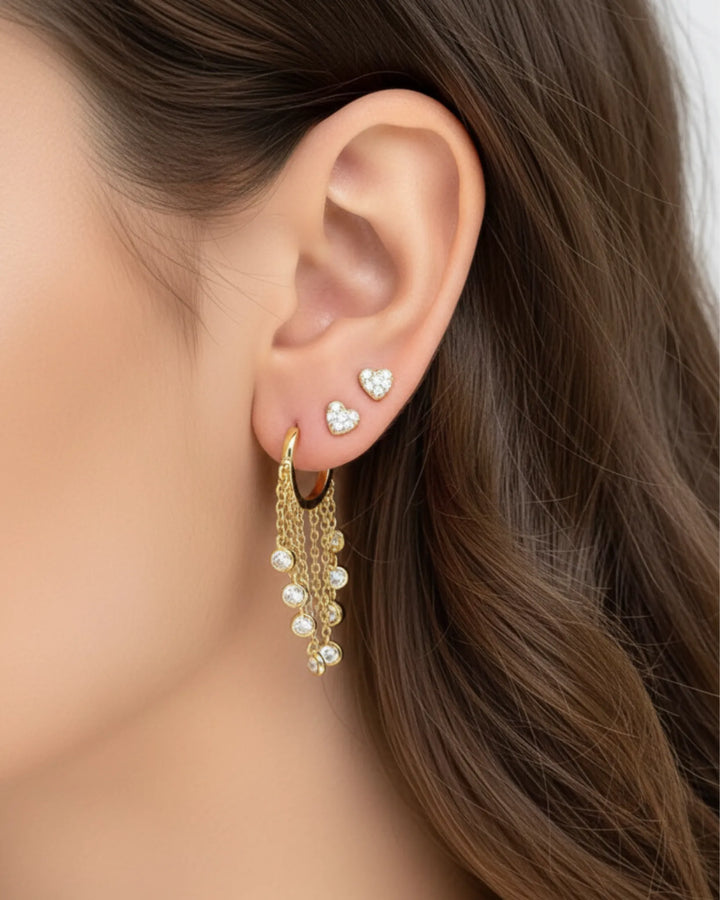 Diamant Chain Hoops
