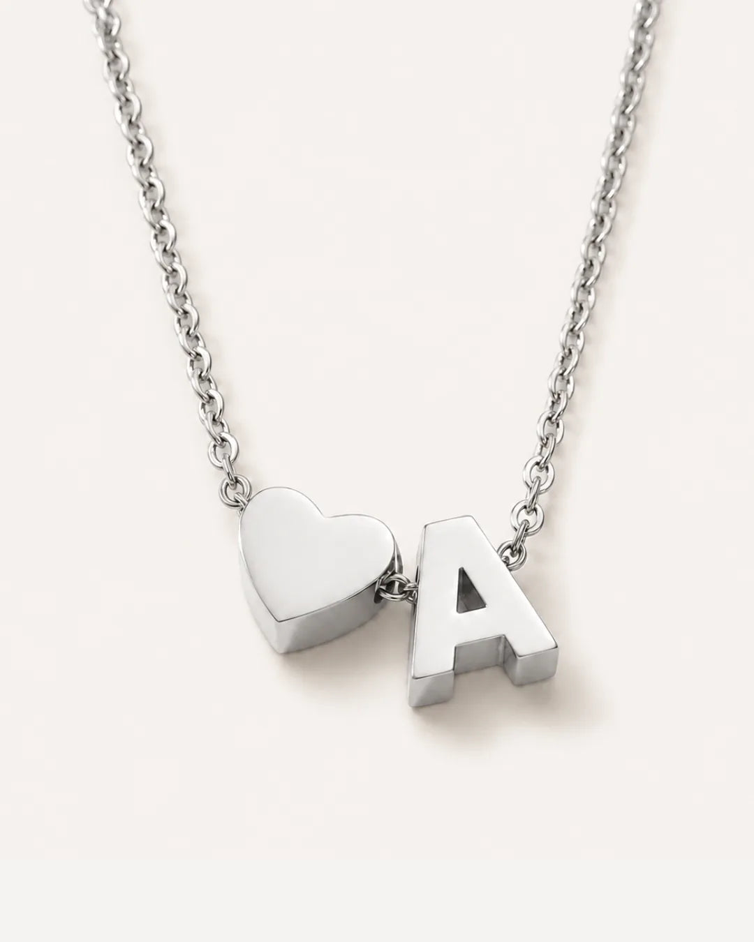 Emmeline Heart Initial Necklace Cherish