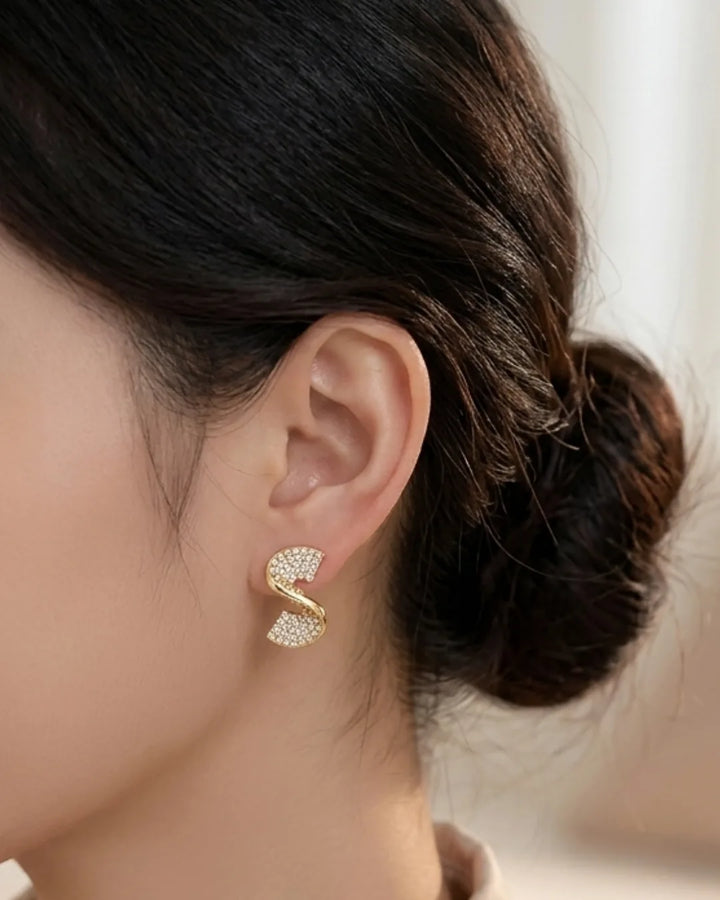 Bianca Crystal Twist Earrings