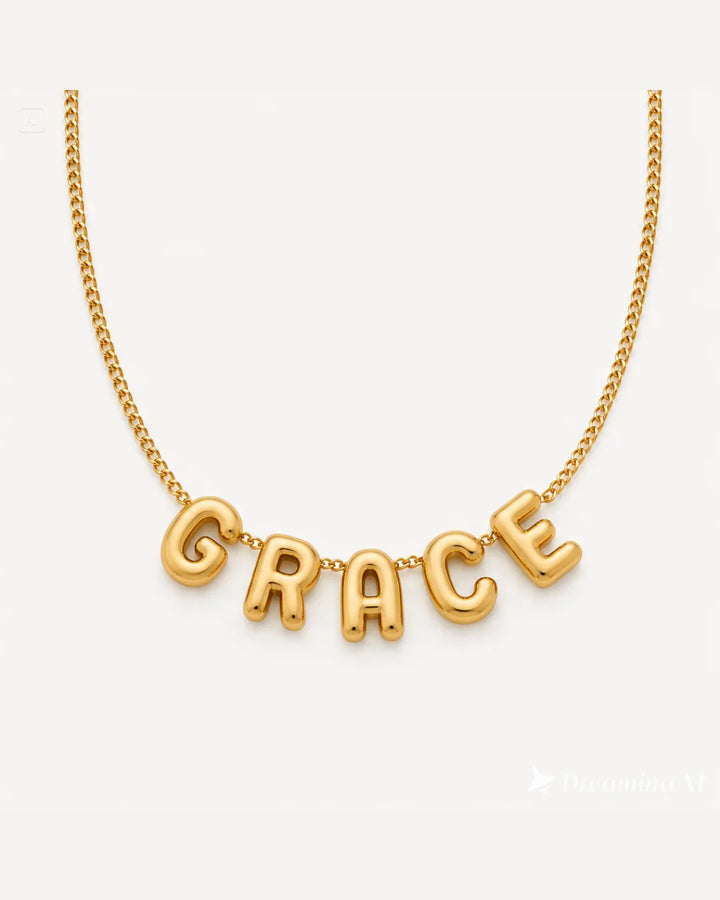 Amelia Bubble Name Necklace