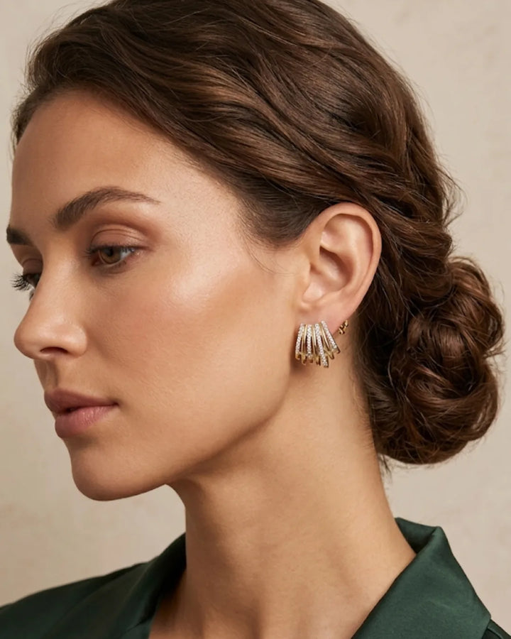 Celeste Illusion Hoop Earrings Statement