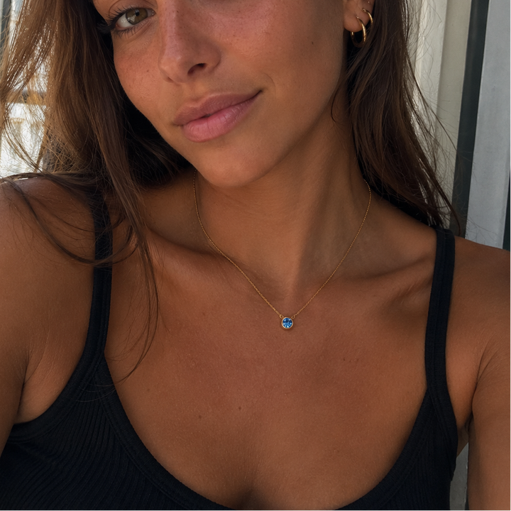 Birthstone Pendants Necklace Gold