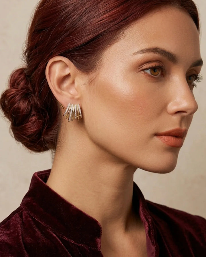 Celeste Illusion Hoop Earrings Statement