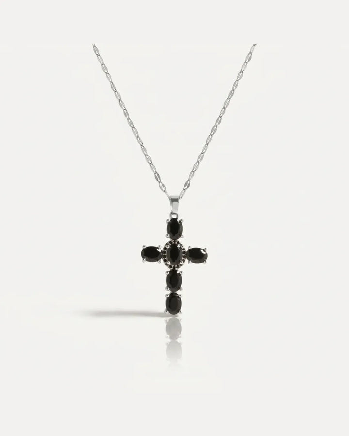 Esme Noir Cross Necklace Eternal
