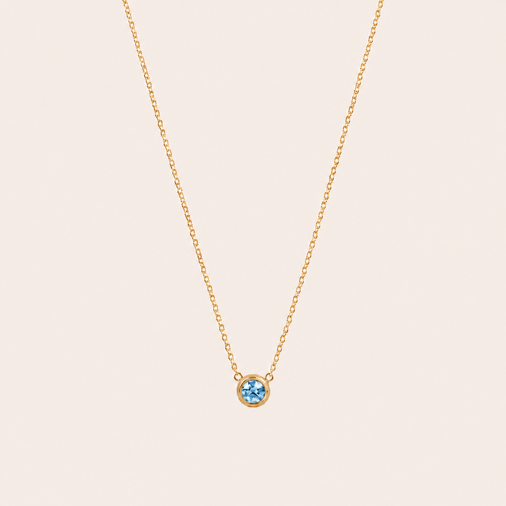 Birthstone Pendants Necklace Gold Dec