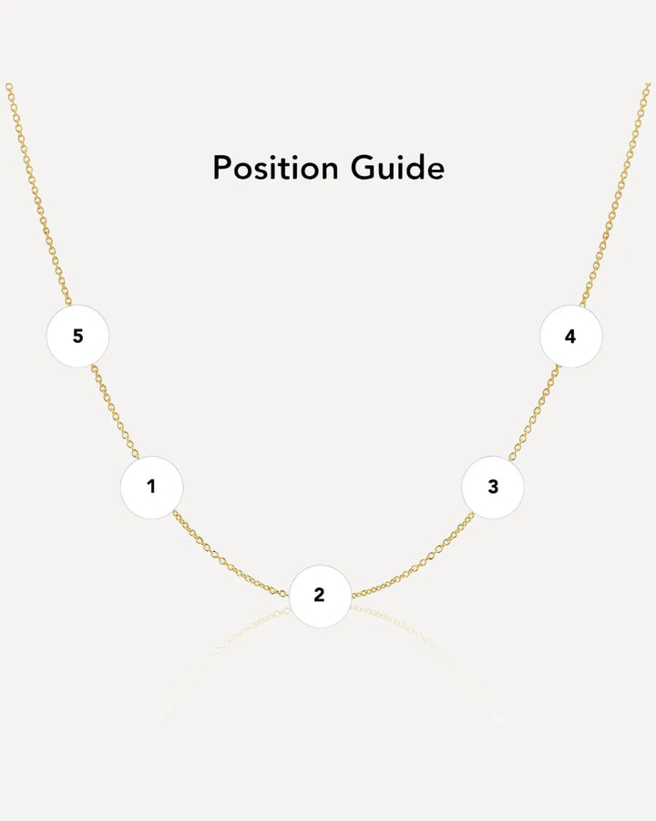 Emma Multi Initial Necklace with Heart Charm