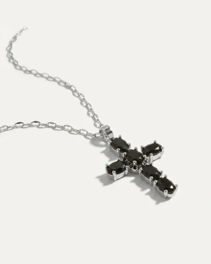Esme Noir Cross Necklace Eternal