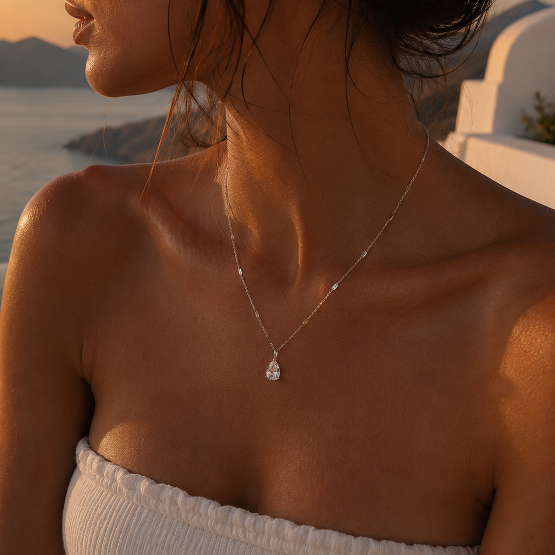 Auréa Drop Necklace Silver