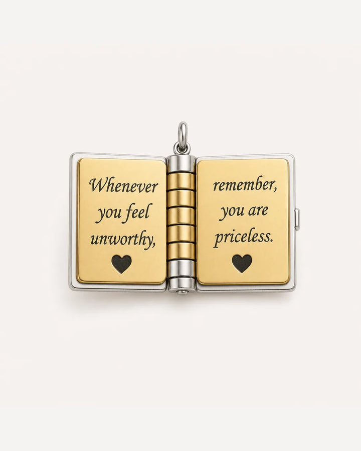 Book Locket Necklace for Daughter