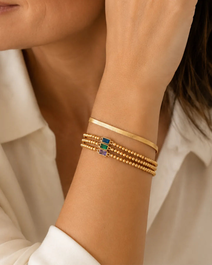 Sarah Gold Birthstone Bracelet