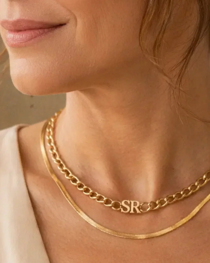 Olivia Initial Choker Necklace