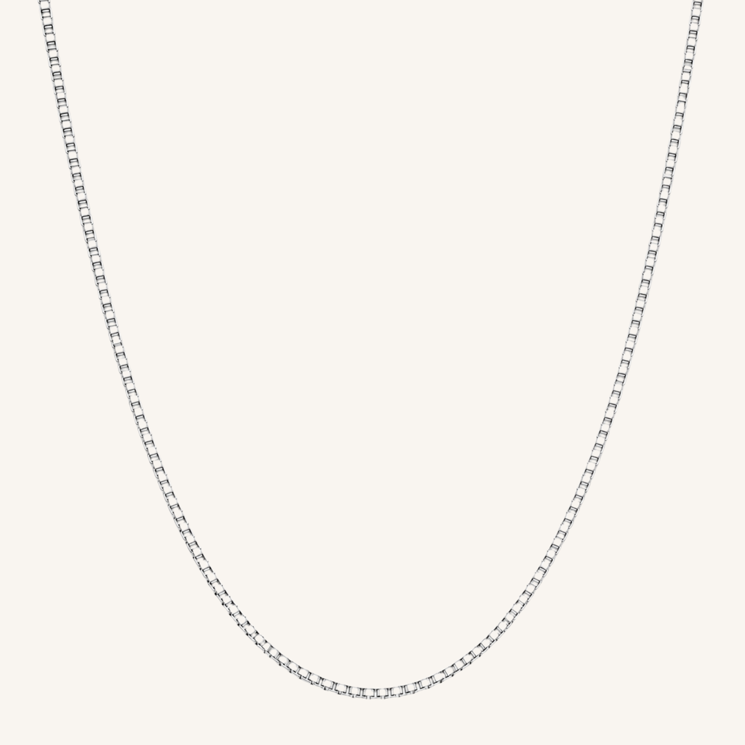 Box Necklace Silver