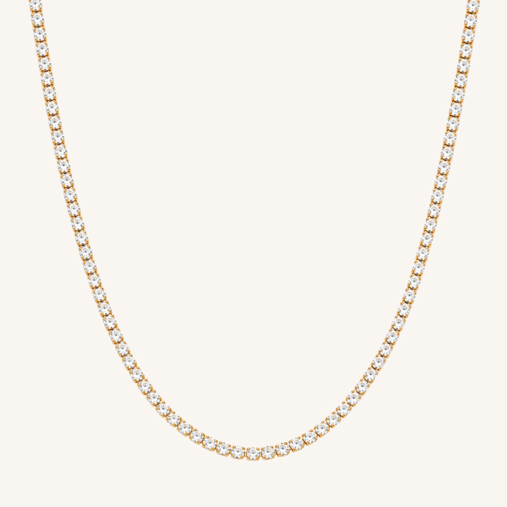 Tennis Necklace Gold