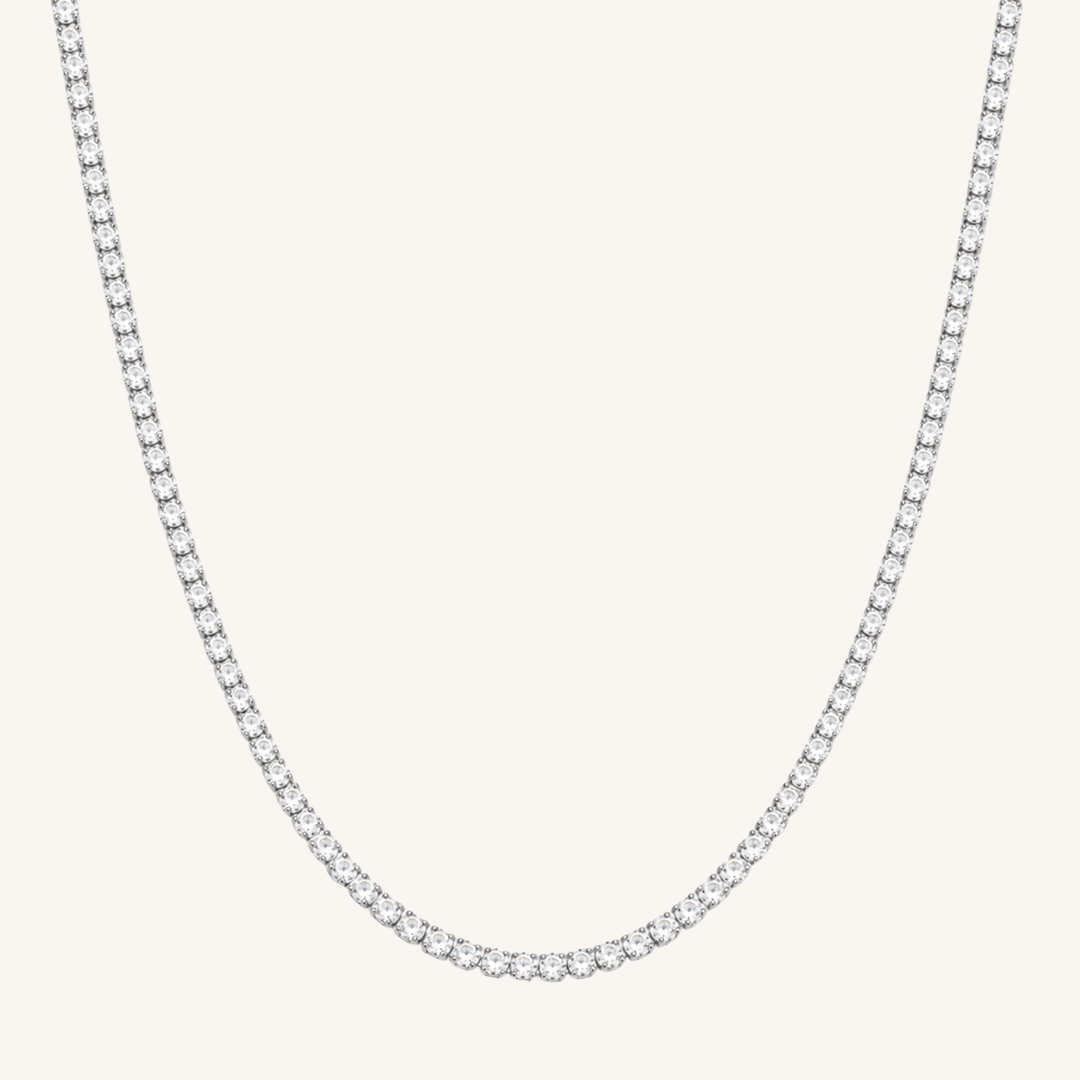 Tennis Necklace Silver