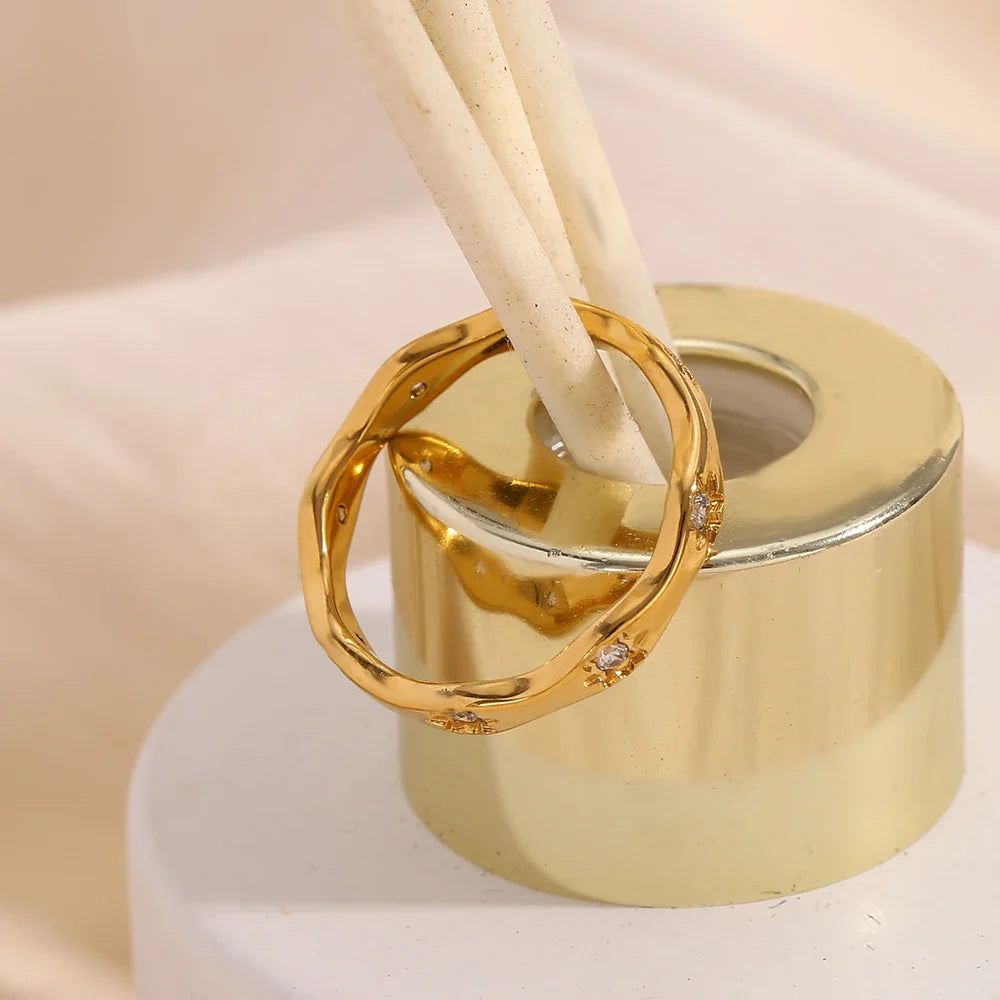 Starlit Wave Ring