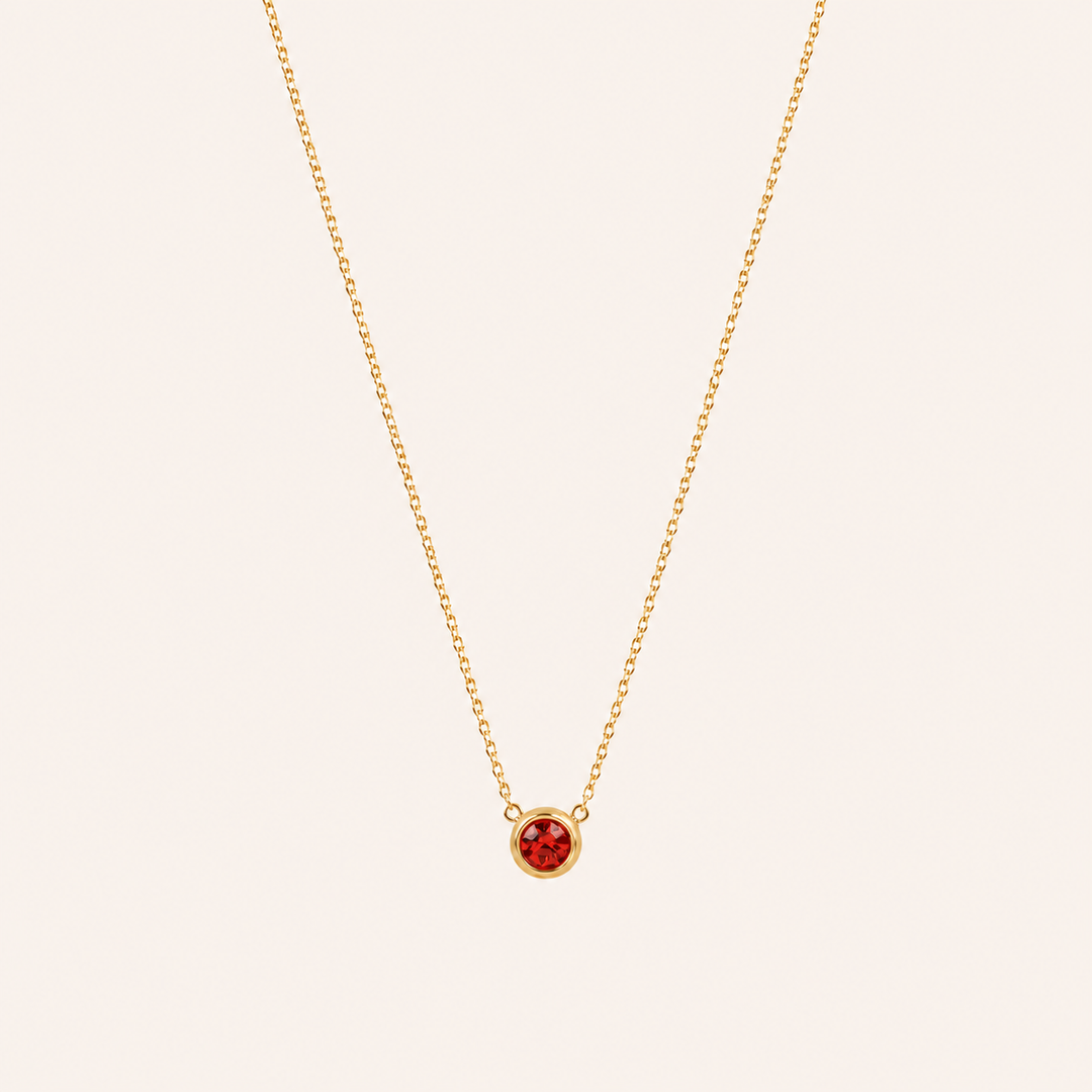 Birthstone Pendants Necklace Gold