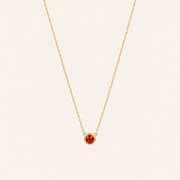 Birthstone Pendants Necklace Gold