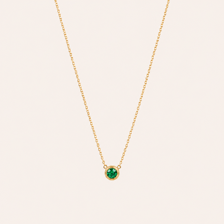 Birthstone Pendants Necklace Gold May