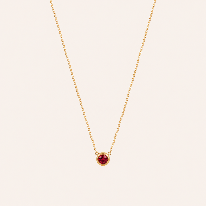 Birthstone Pendants Necklace Gold Jul