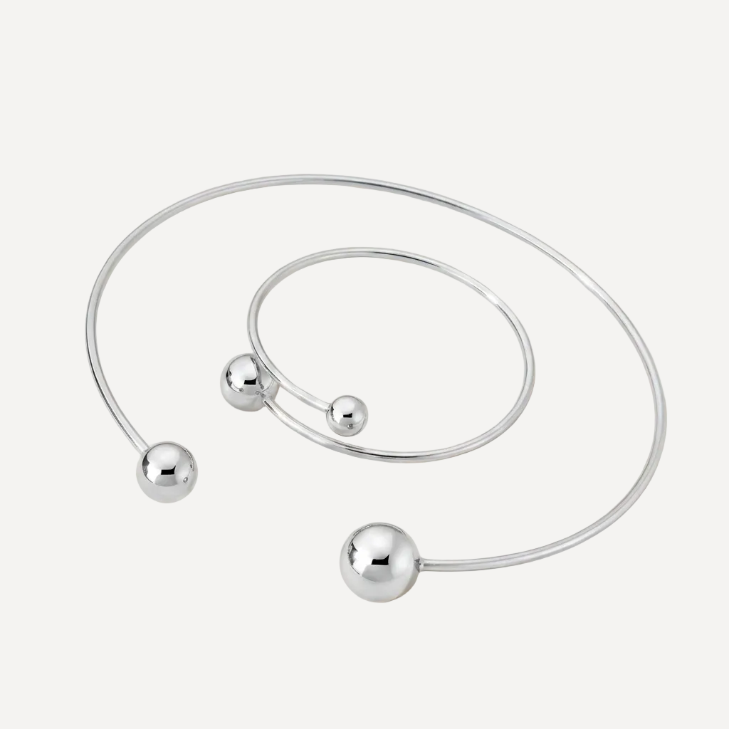 Minimalist Glow Collar & Cuff Bracelet Set