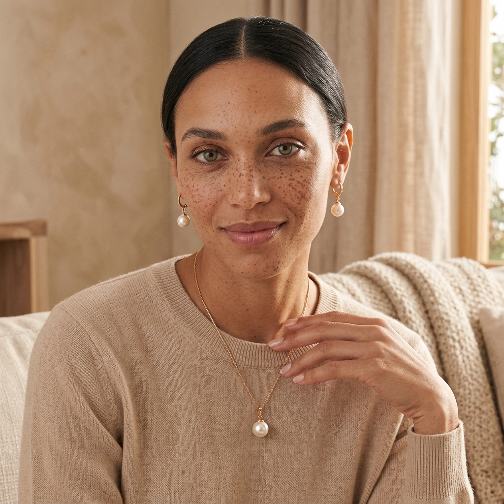 Golden Grace Pearl Jewellery Set