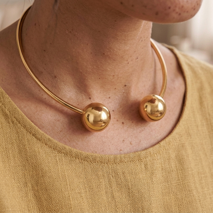 Minimalist Glow Collar & Cuff Bracelet Set