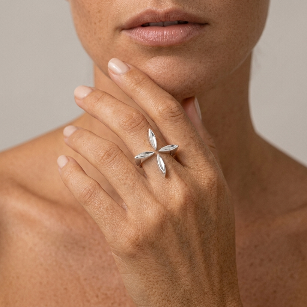Four Points Sterling Silver Ring