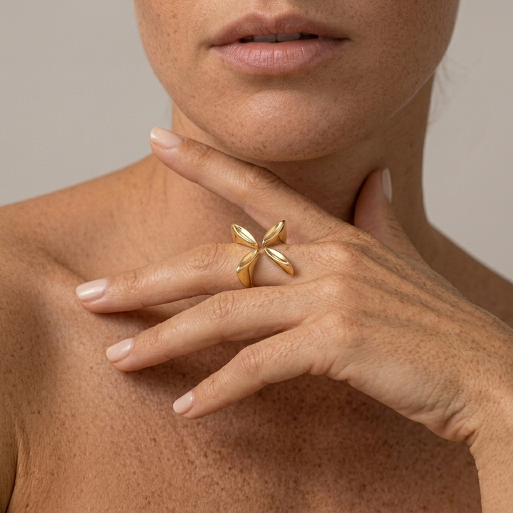 Four Points Sterling Silver Ring