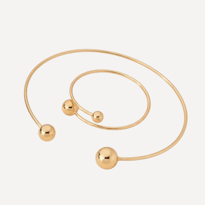 Minimalist Glow Collar & Cuff Bracelet Set